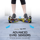 NNEMB Gen III Hoverboard Scooter 6.5 Wheels-Colour LED Lighting-Carry Bag-Hiphop design