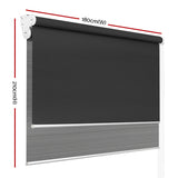 NNEDSZ Blinds Blockout Blackout Curtains Window Double Dual Shades 1.8X2.1M GRDR