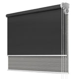 NNEDSZ Blinds Blockout Blackout Curtains Window Double Dual Shades 1.8X2.1M GRDR