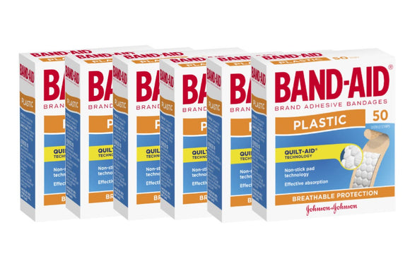 NNEKG Band Aid Plastic Strips 50 Pack of 6