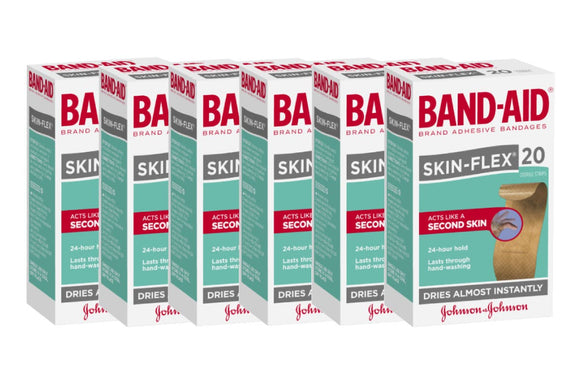 NNEKG Band Aid SkinFlex Strips Regular 20 Pack of 6