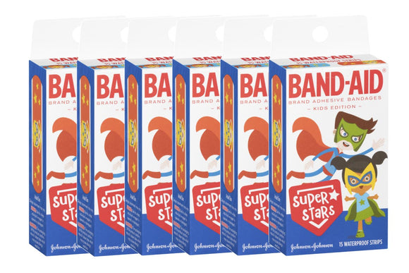 NNEKG Band Aid Super Stars 15 Pack of 6