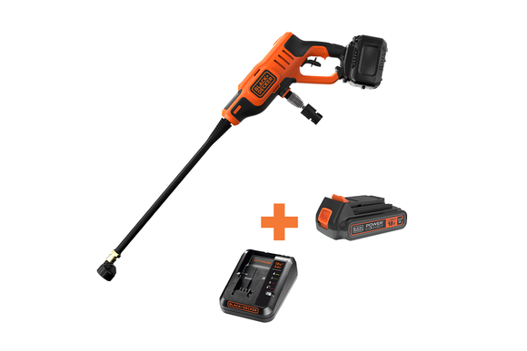 NNEKG Black & Decker 18V 2.0Ah Lithium Pressure Cleaner with 2Ah Battery & 1A Charger (BCPC18D1 XE)