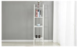 NNEDPE 4 Tier Home Storage Ladder Shelf Bookshelf 35cm Width White Colour