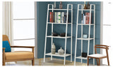 NNEDPE 4 Tier Home Storage Ladder Shelf Bookshelf 35cm Width White Colour
