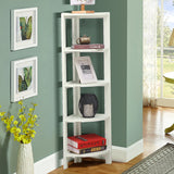 NNEDPE 5-tier Corner Bookshelf Storage Cabinet