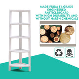 NNEDPE 5-tier Corner Bookshelf Storage Cabinet
