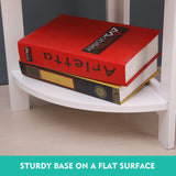 NNEDPE 5-tier Corner Bookshelf Storage Cabinet