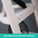 NNEDPE 5-tier Corner Bookshelf Storage Cabinet