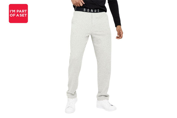 NNEKG Mens Straight Leg Trackies (Original Grey Marle Size S)