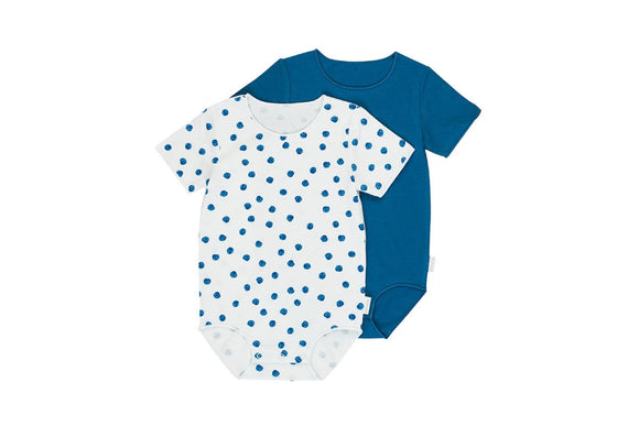 NNEKG Baby Short Sleeve Bodysuit 2 Pack (Print 03K Size 0)