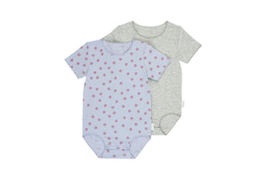 NNEKG Baby Short Sleeve Bodysuit 2 Pack (Print 04K Size 000)