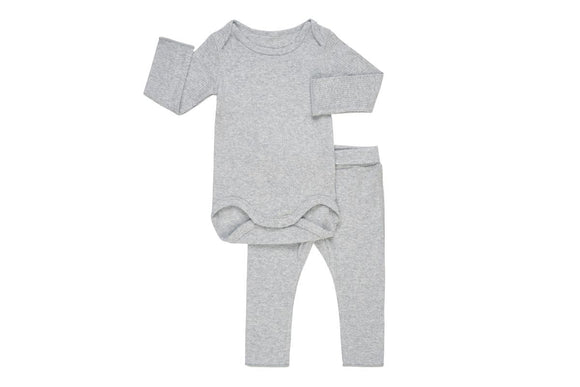 NNEKG Baby Everyday Long Sleeve Suit Set (Grey Marle Size 0)