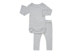 NNEKG Baby Everyday Long Sleeve Suit Set (Grey Marle Size 0)