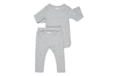 NNEKG Baby Everyday Long Sleeve Suit Set (Grey Marle Size 2)