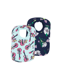 NNEKG Baby Print Tee Bib 2 Pack (Print 37K Size OS)