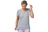 NNEKG Womens Core Scoop Tee (Stripe 8R5 Size 2XL)