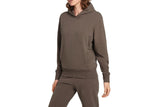 NNEKG Womens Stretch Sweat Pullover Hoodie (Turkish Coffee Size M)