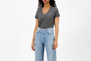 NNEKG Womens Light V Tee (Jet Textured Size S)