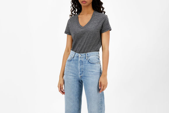 NNEKG Womens Light V Tee (Jet Textured Size M)