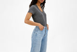 NNEKG Womens Light V Tee (Jet Textured Size M)