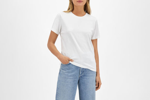 NNEKG Womens Mid Crew Tee (Nu White Size S)
