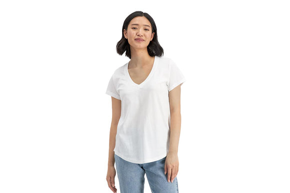 NNEKG Womens Light V Tee (Nu White Size XS)