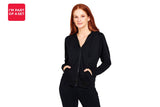NNEKG Womens Terry Zip Hoodie (Black Size XS)