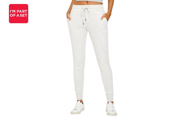 NNEKG Womens Brushed Skinny Trackies (Ivory Marle Size M)