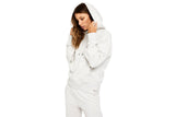 NNEKG Womens Brushed Pullover Hoodie (Ivory Marle Size S)