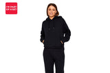 NNEKG Womens Brushed Pullover Hoodie (Nu Black Size XS)
