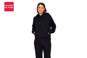 NNEKG Womens Brushed Pullover Hoodie (Nu Black Size M)