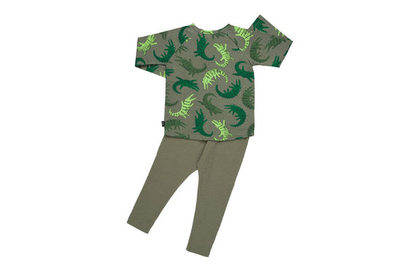 NNEKG Kids Long Sleeve Waffle Sleep Set (Print 2VK Size 6)