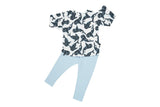NNEKG Kids Long Sleeve Waffle Sleep Set (Print 3K7 Size 8)