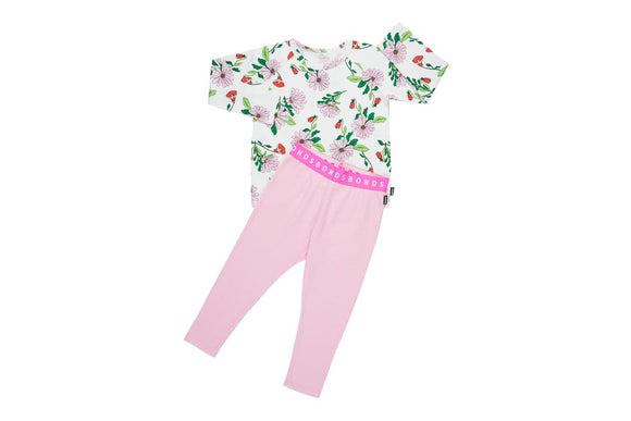 NNEKG Kids Long Sleeve Waffle Sleep Set (Print 5F3 Size 7)
