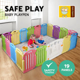 NNEDSZ 19-Panel Plastic Baby Playpen Kids Toddler Fence