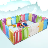 NNEDSZ 19-Panel Plastic Baby Playpen Kids Toddler Fence