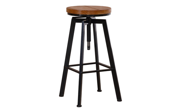 NNEDPE 1 X Vintage Retro Industrial Swivel Bar Stool