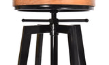 NNEDPE 1 X Vintage Retro Industrial Swivel Bar Stool