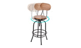 NNEDPE Rustic Industrial Bar Stool Wooden Top