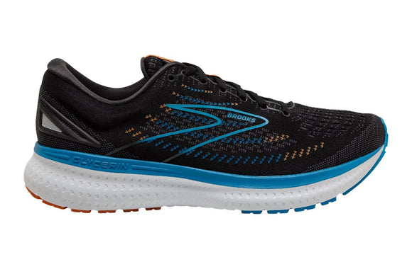 NNEKG Mens Glycerin 19 Running Shoes (Black Blue Orange Size 8 US)