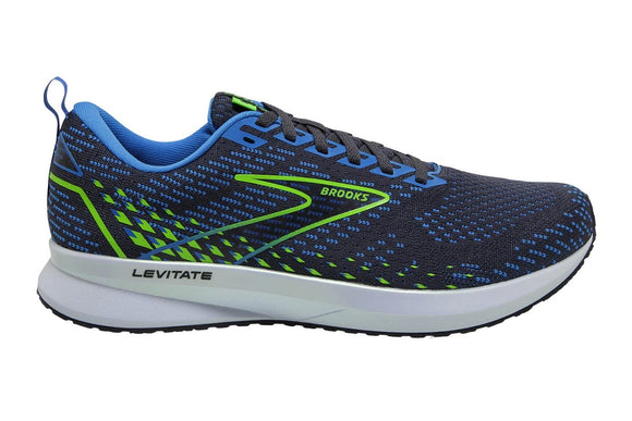 NNEKG Mens Levitate 5 Running Shoes (Ink Blue Green Gecko Size 8H US)