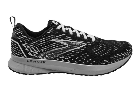NNEKG Womens Levitate 5 Running Shoes (Black Grey White Size 7H US)