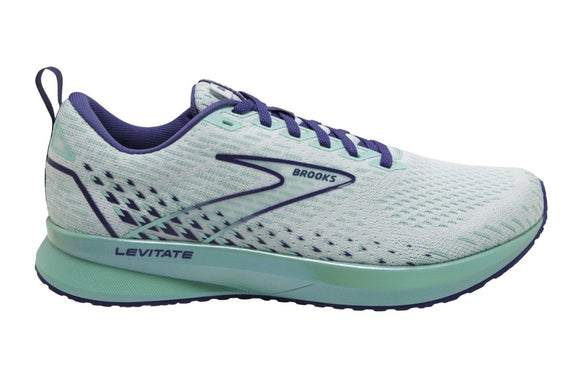 NNEKG Womens Levitate 5 Running Shoes (White Navy Blue Yucca Size 8 US)