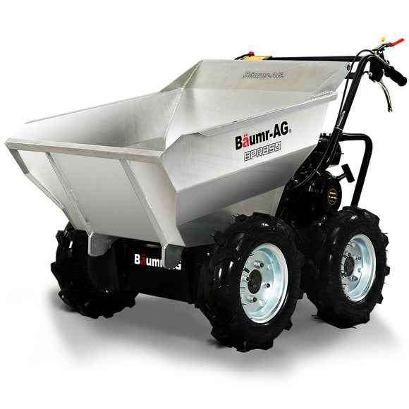NNEMB 6.5HP Mini Dumper Power Barrow Petrol-Powered with Galvanised Bucket