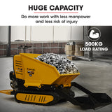 NNEMB MotorisedRide On Tracked Wheelbarrow Dumper-10HP Briggs & Stratton Petrol Engine 500kg Capacity (BPR1000)