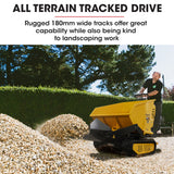 NNEMB MotorisedRide On Tracked Wheelbarrow Dumper-10HP Briggs & Stratton Petrol Engine 500kg Capacity (BPR1000)