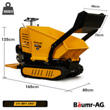 NNEMB MotorisedRide On Tracked Wheelbarrow Dumper-10HP Briggs & Stratton Petrol Engine 500kg Capacity (BPR1000)