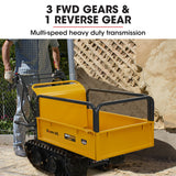 NNEMB Motorised Tracked Wheelbarrow Dumper-Briggs & Stratton CR950 Petrol Engine-300kg Capacity