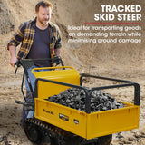 NNEMB Motorised Tracked Wheelbarrow Dumper-Briggs & Stratton CR950 Petrol Engine-300kg Capacity